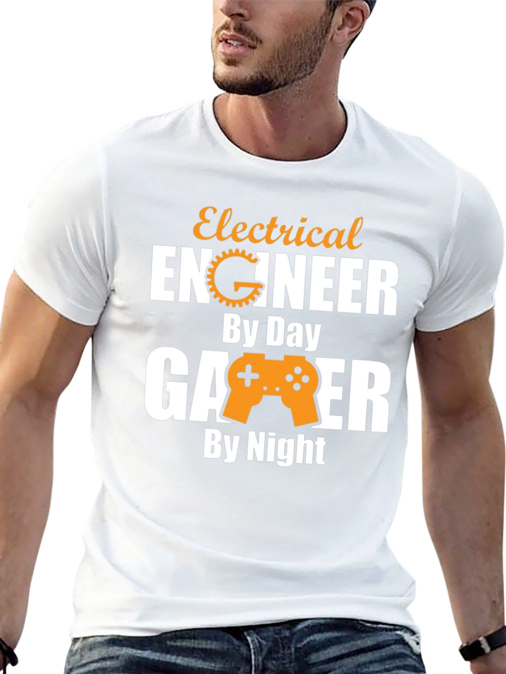 Electrical Engineer Gamer T-Shirt - Day & Night