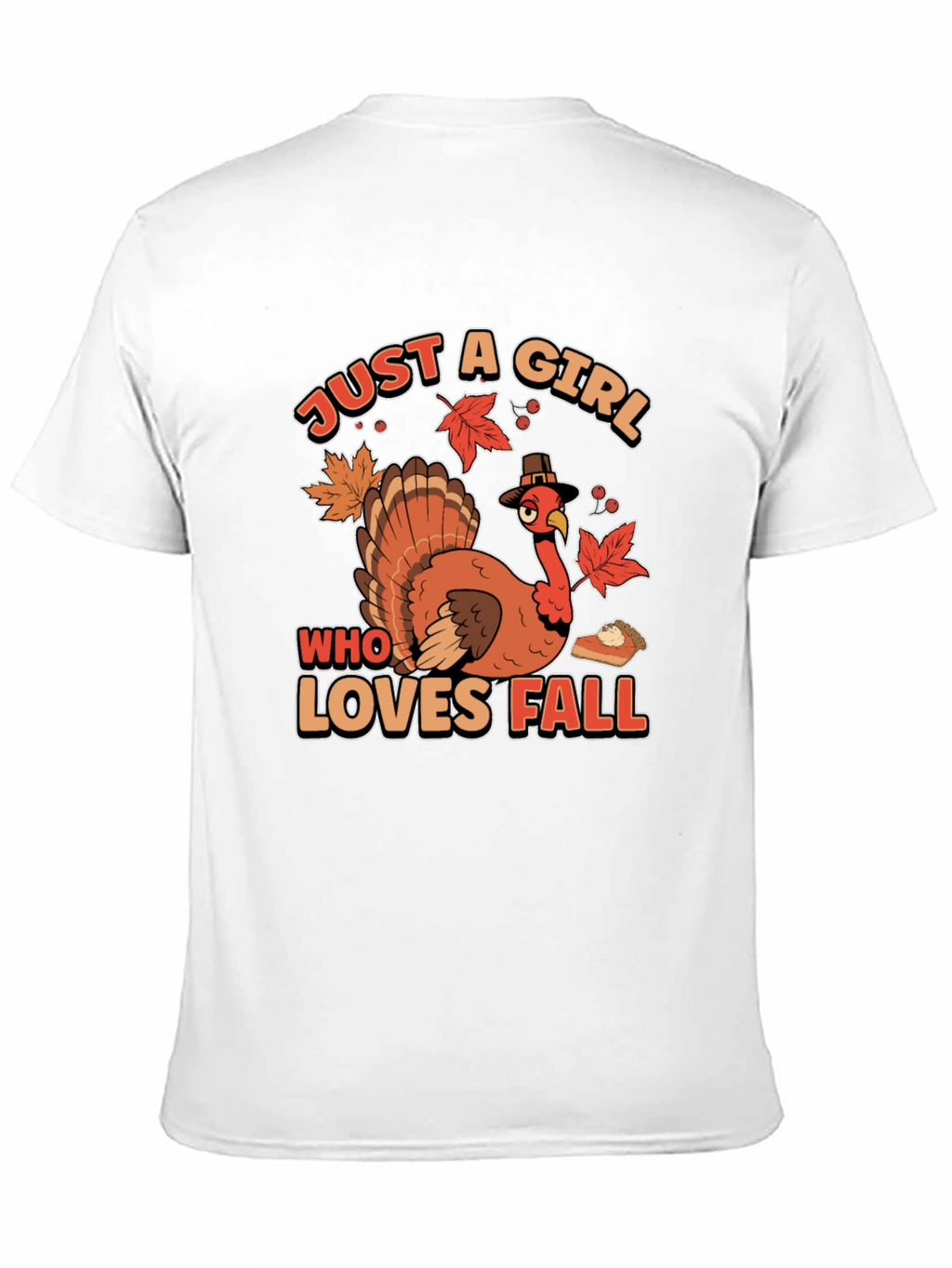 Just A Girl Who Loves Fall Turkey T-Shirt