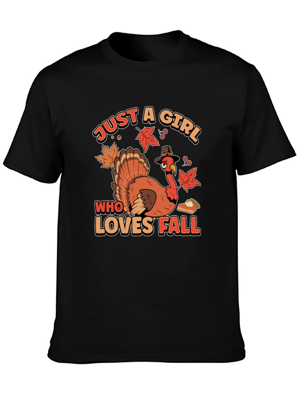 Just A Girl Who Loves Fall Turkey T-Shirt