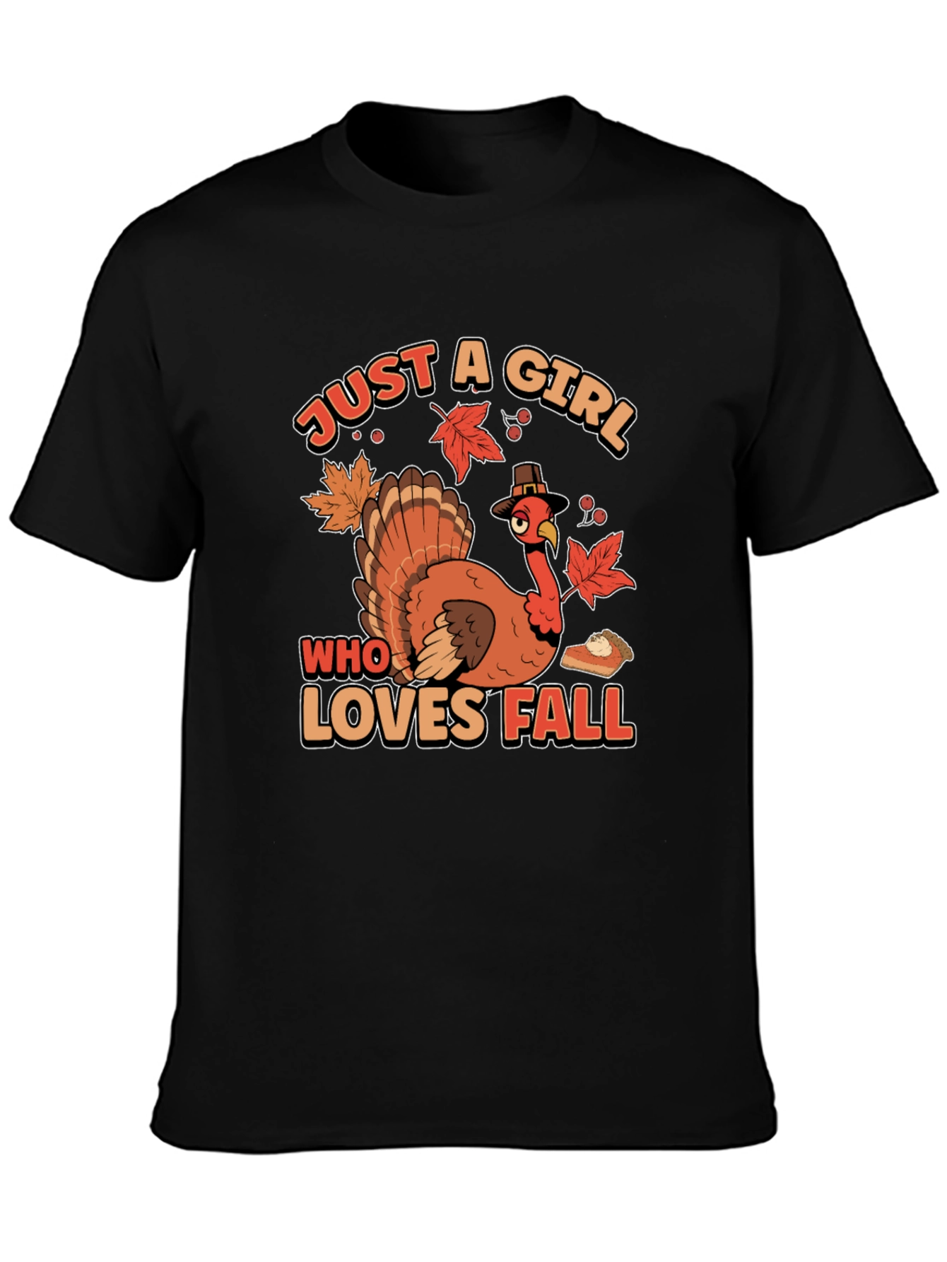 Just A Girl Who Loves Fall Turkey T-Shirt