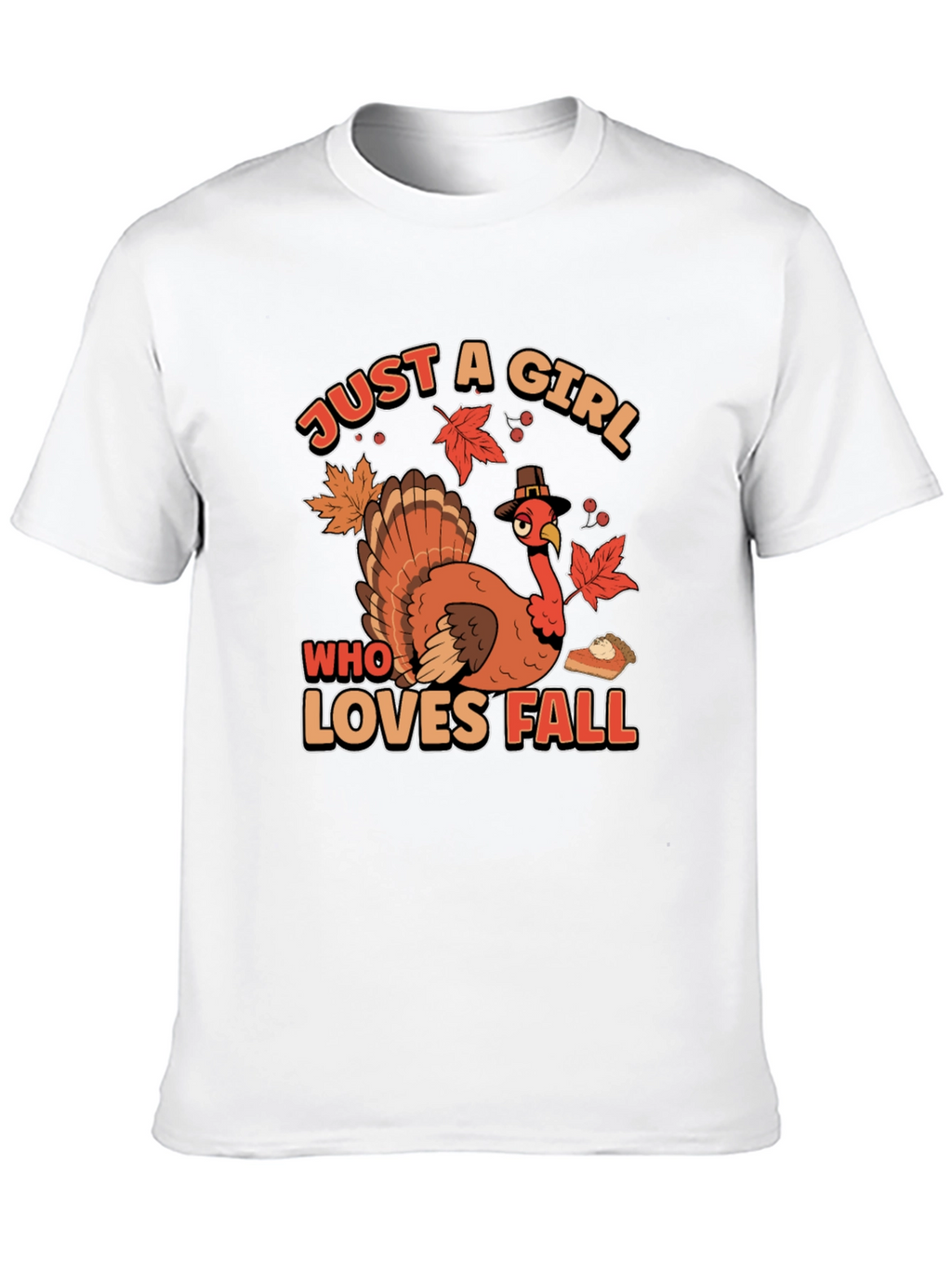 Just A Girl Who Loves Fall Turkey T-Shirt