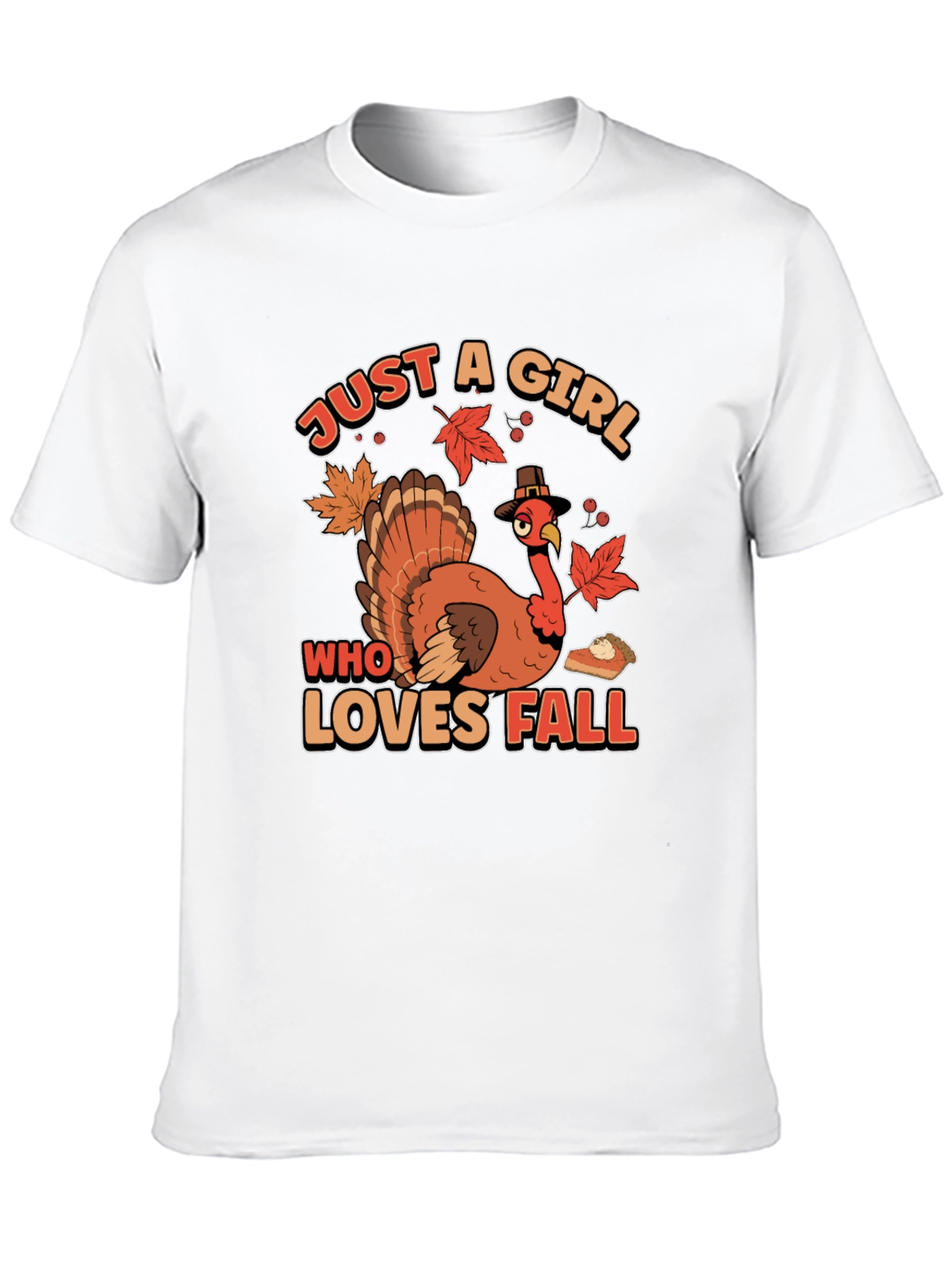 Just A Girl Who Loves Fall Turkey T-Shirt