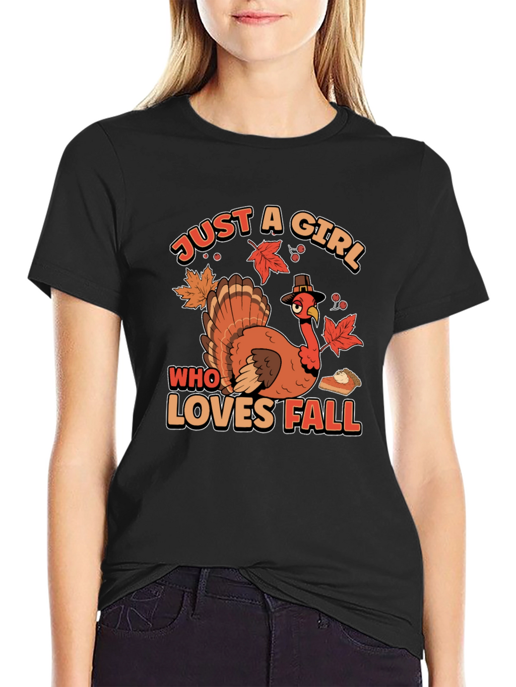 Just A Girl Who Loves Fall Turkey T-Shirt