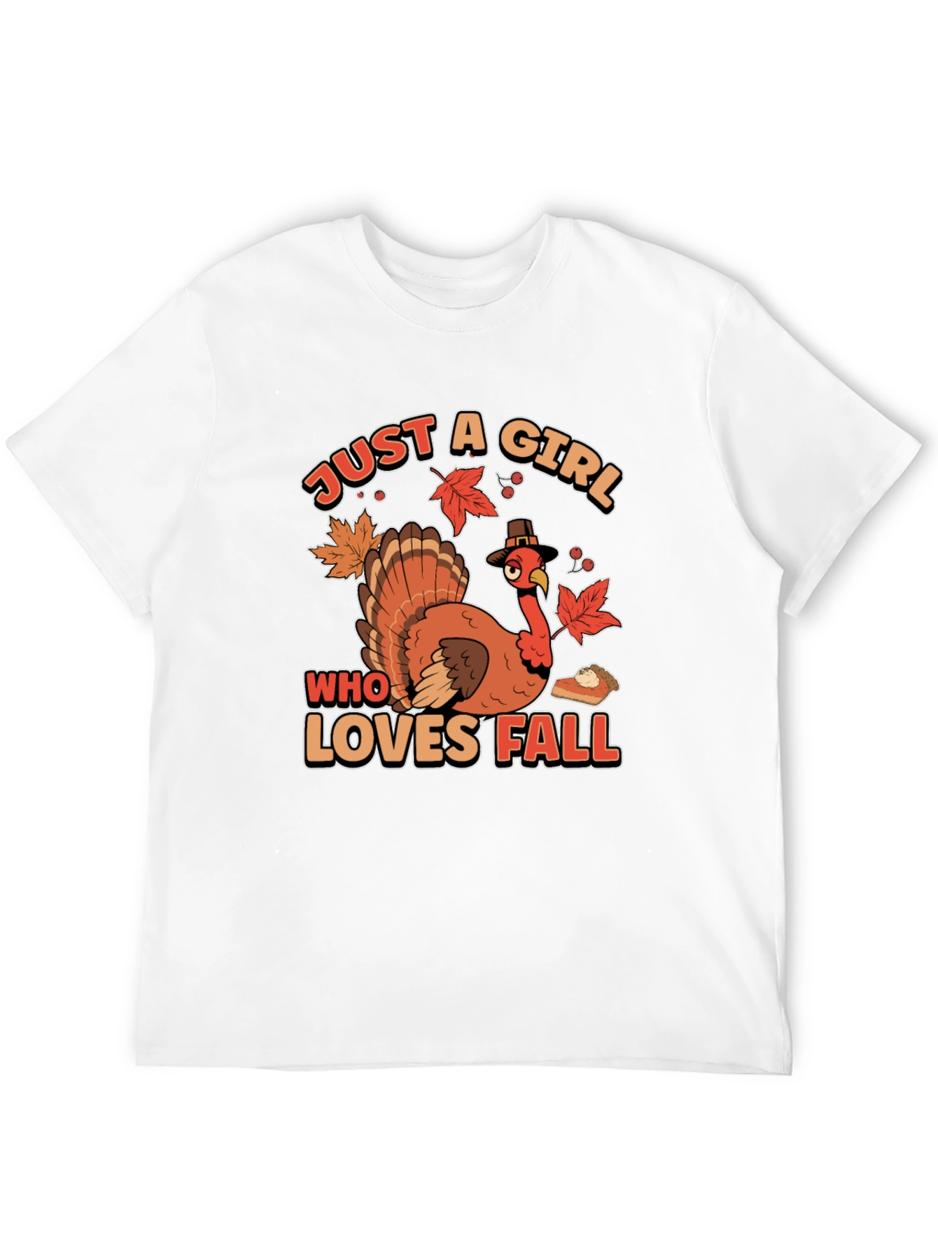 Just A Girl Who Loves Fall Turkey T-Shirt