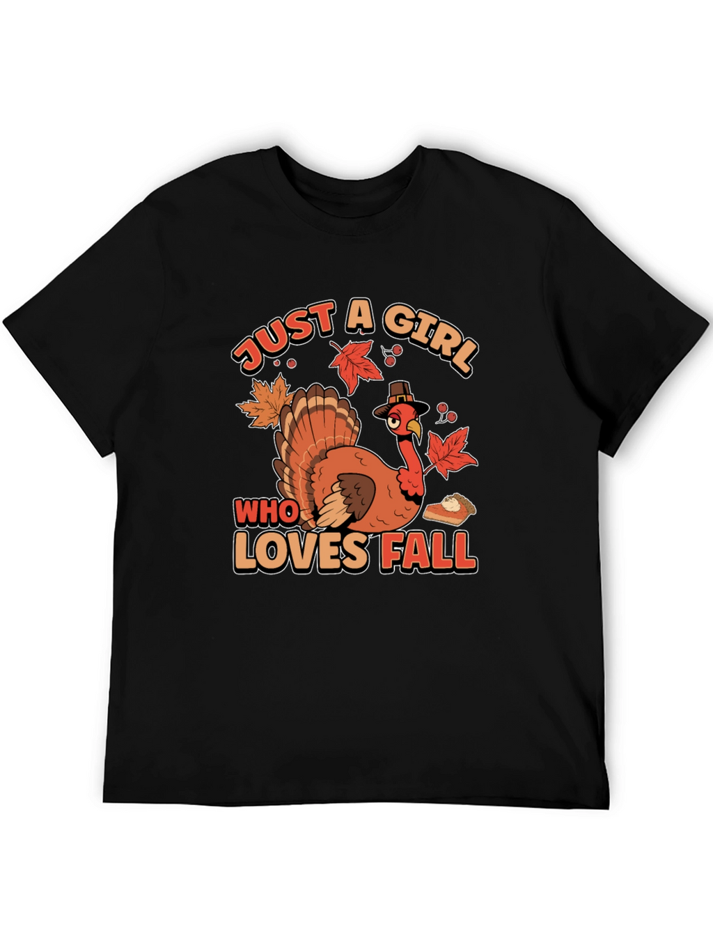 Just A Girl Who Loves Fall Turkey T-Shirt