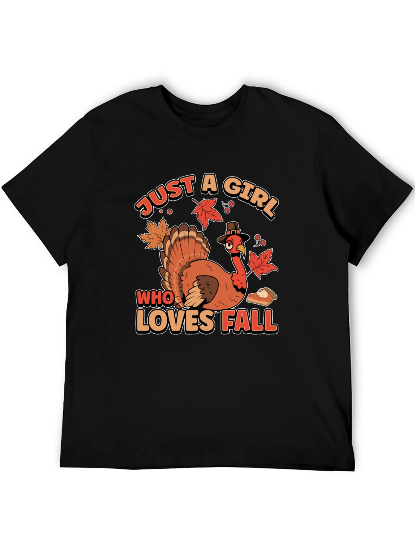 Just A Girl Who Loves Fall Turkey T-Shirt