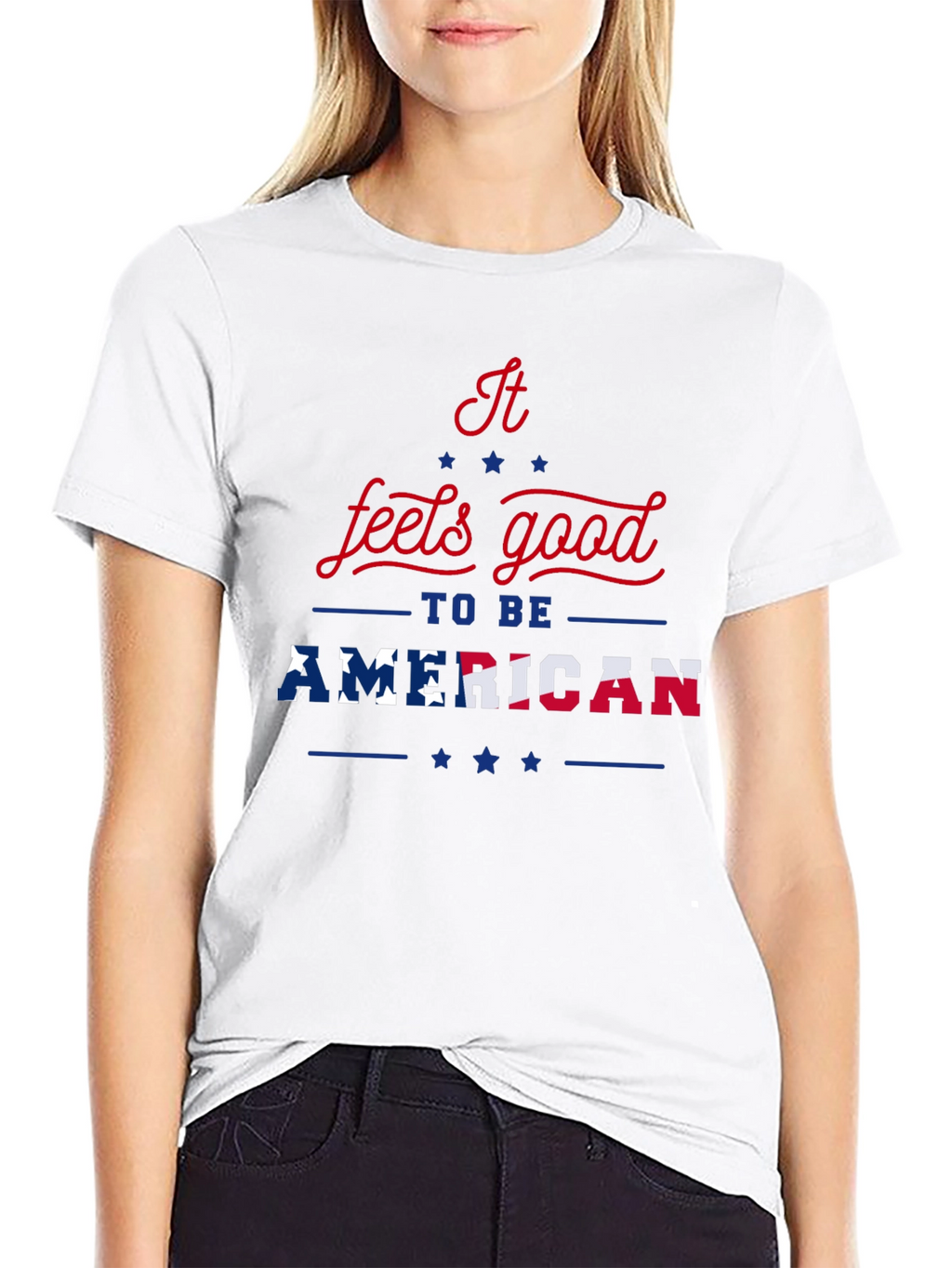 Patriotic Feels Good To Be American Graphic T-Shirt