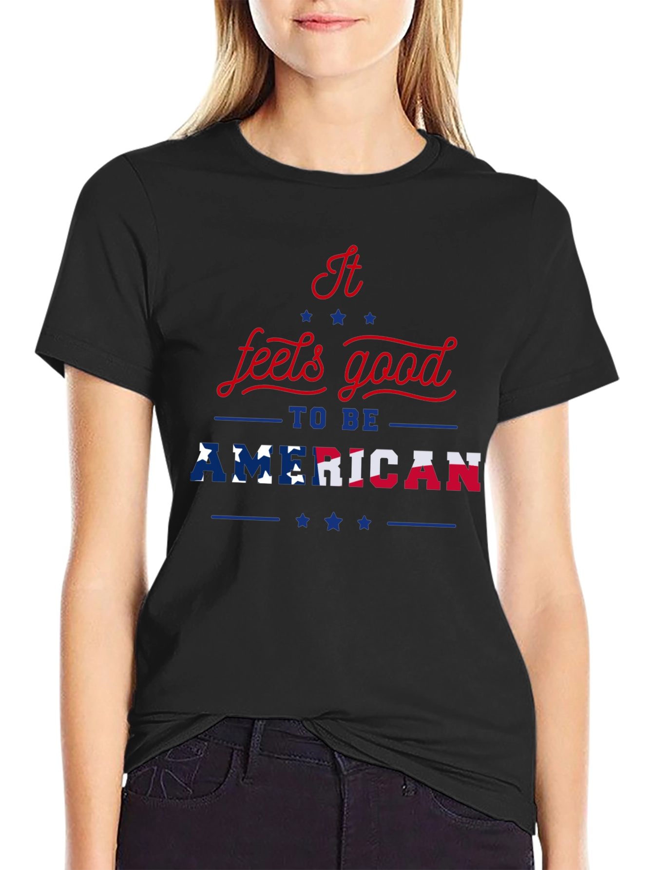 Patriotic Feels Good To Be American Graphic T-Shirt