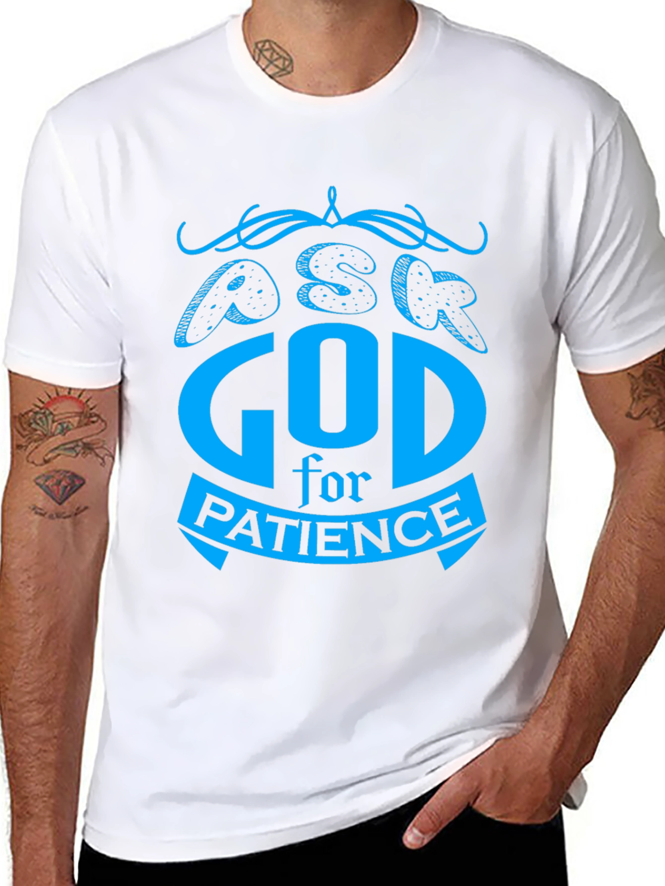 Ask God For Patience T-Shirt - Black