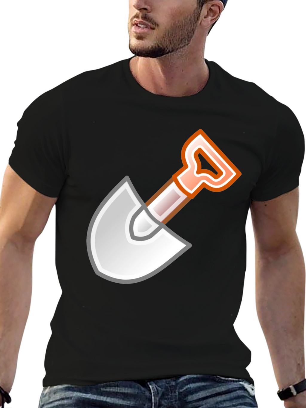 Shovel Graphic Black T-Shirt