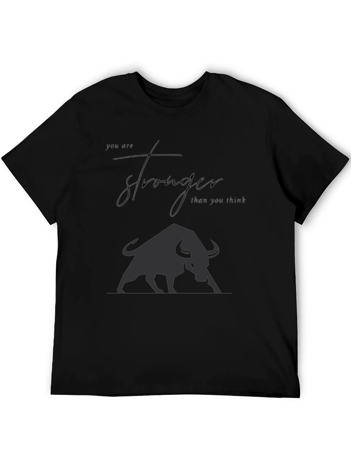 Motivational Bull Graphic T-Shirt