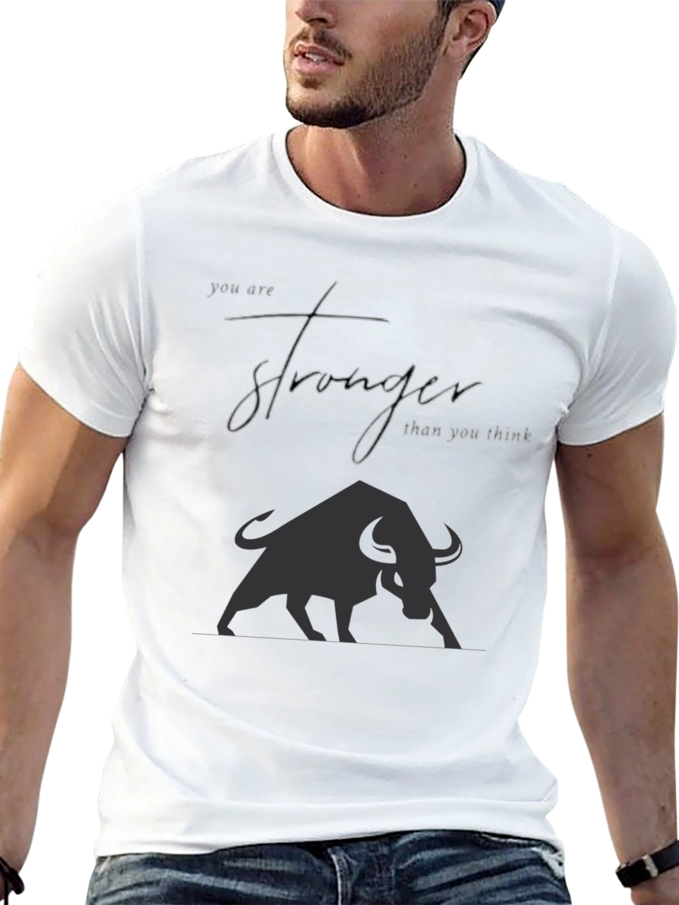 Motivational Bull Graphic T-Shirt