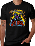 Soul Taker Graphic Print Black T-Shirt
