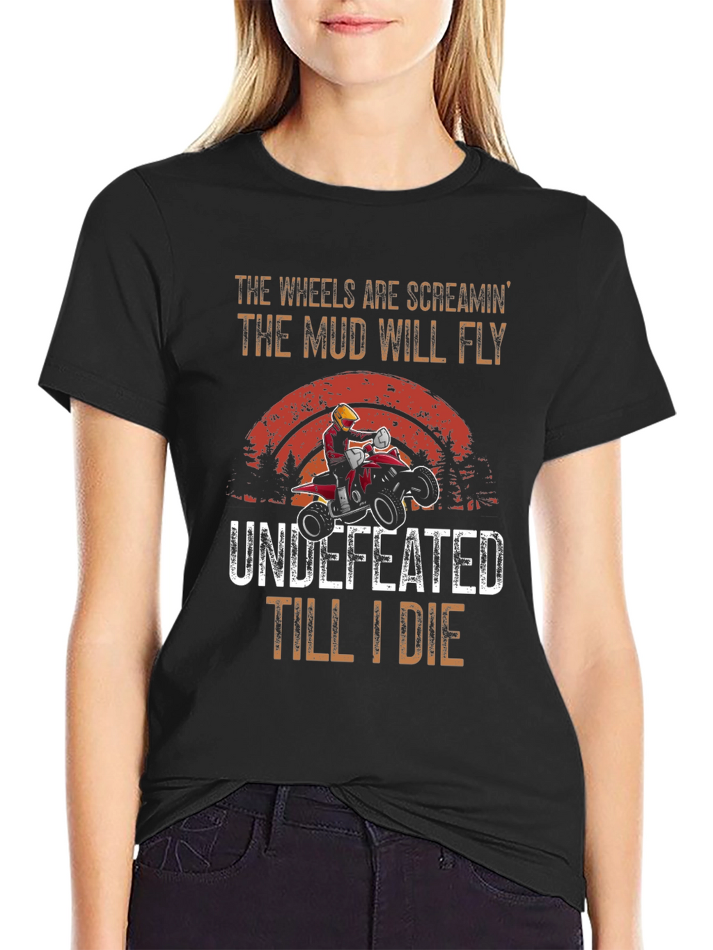 Wheels Screaming ATV Rider T-Shirt