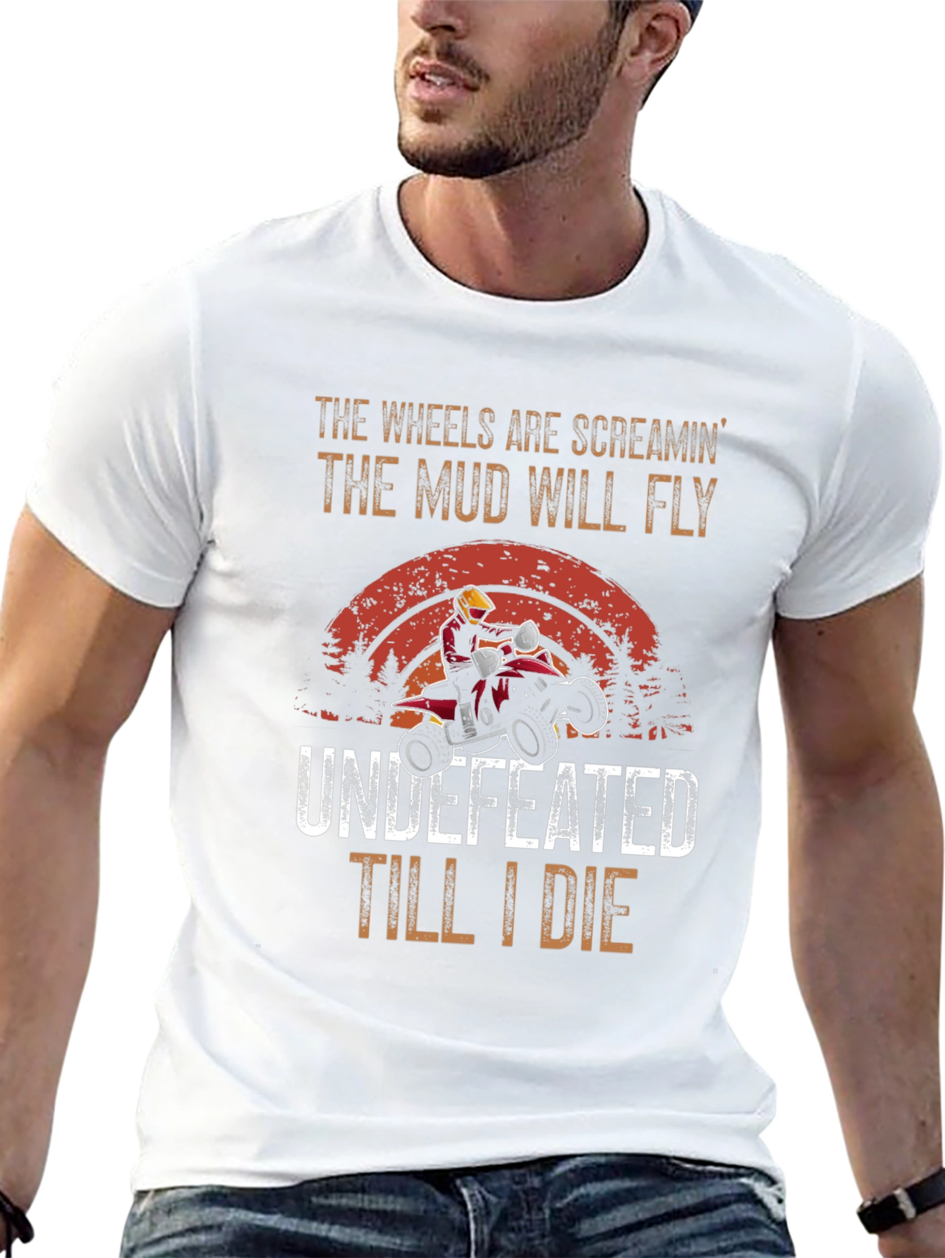 Wheels Screaming ATV Rider T-Shirt
