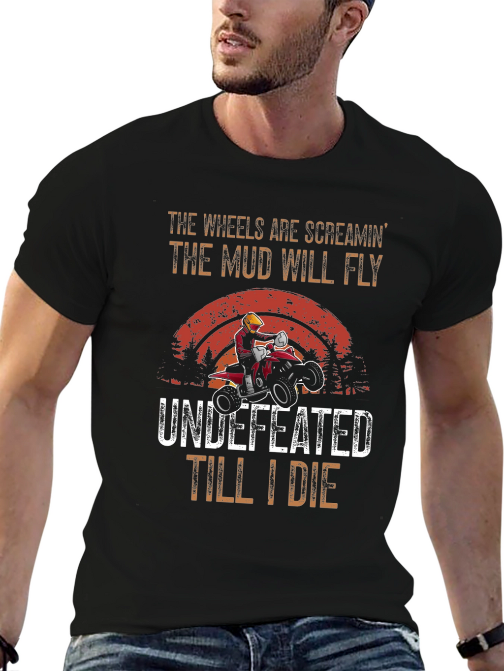 Wheels Screaming ATV Rider T-Shirt