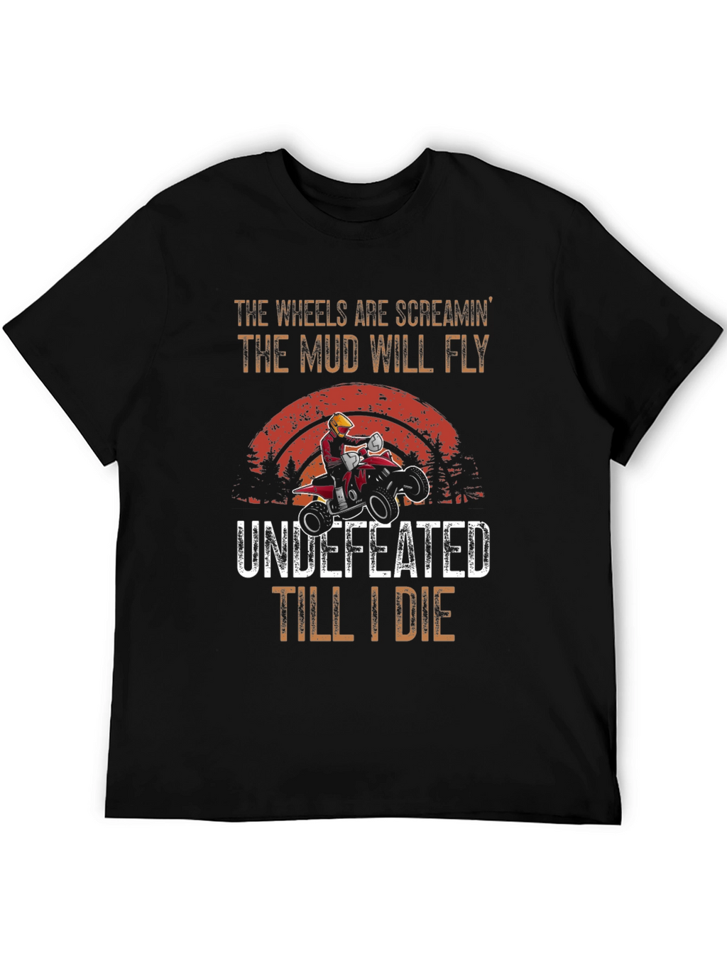 Wheels Screaming ATV Rider T-Shirt