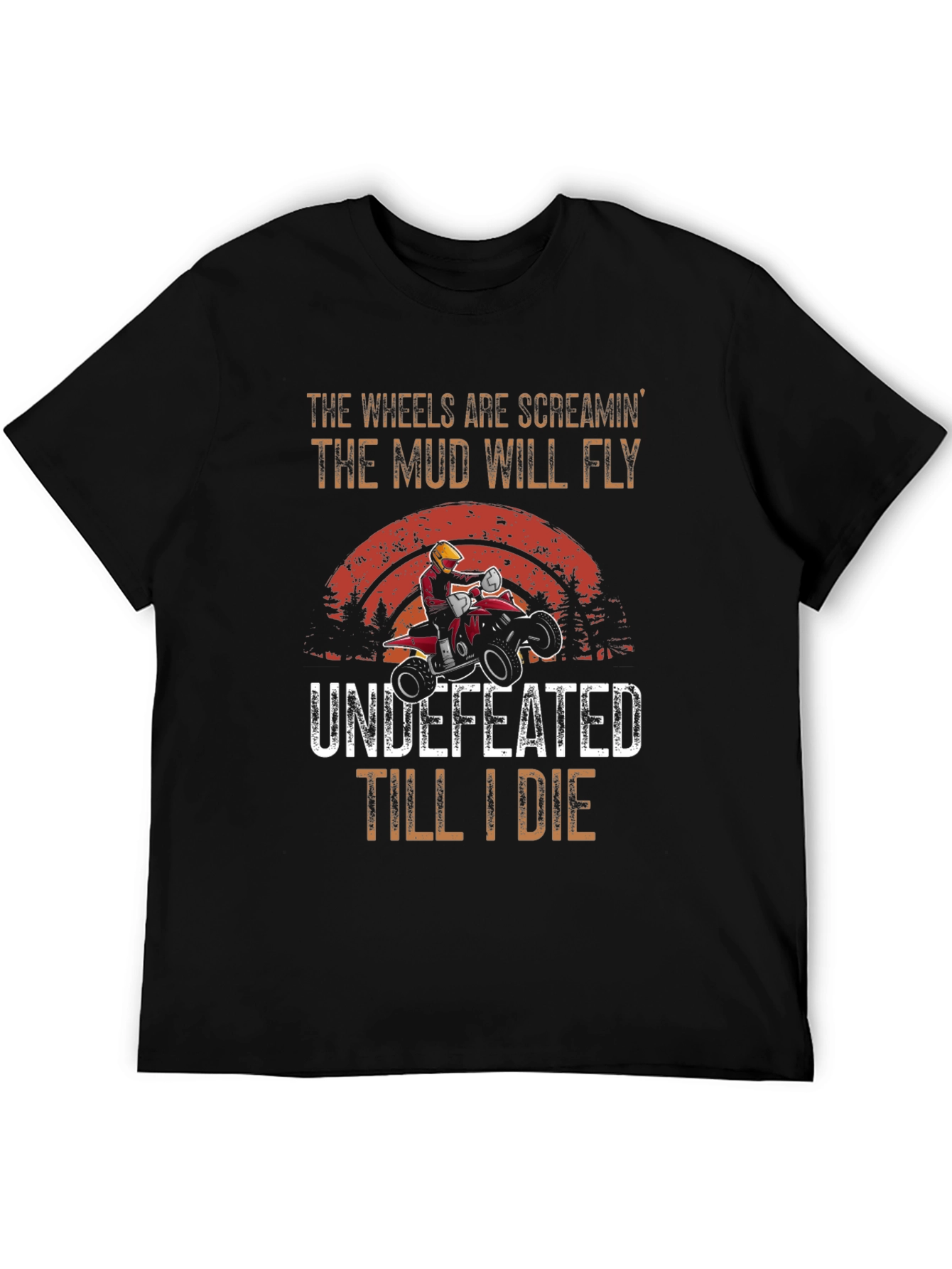 Wheels Screaming ATV Rider T-Shirt