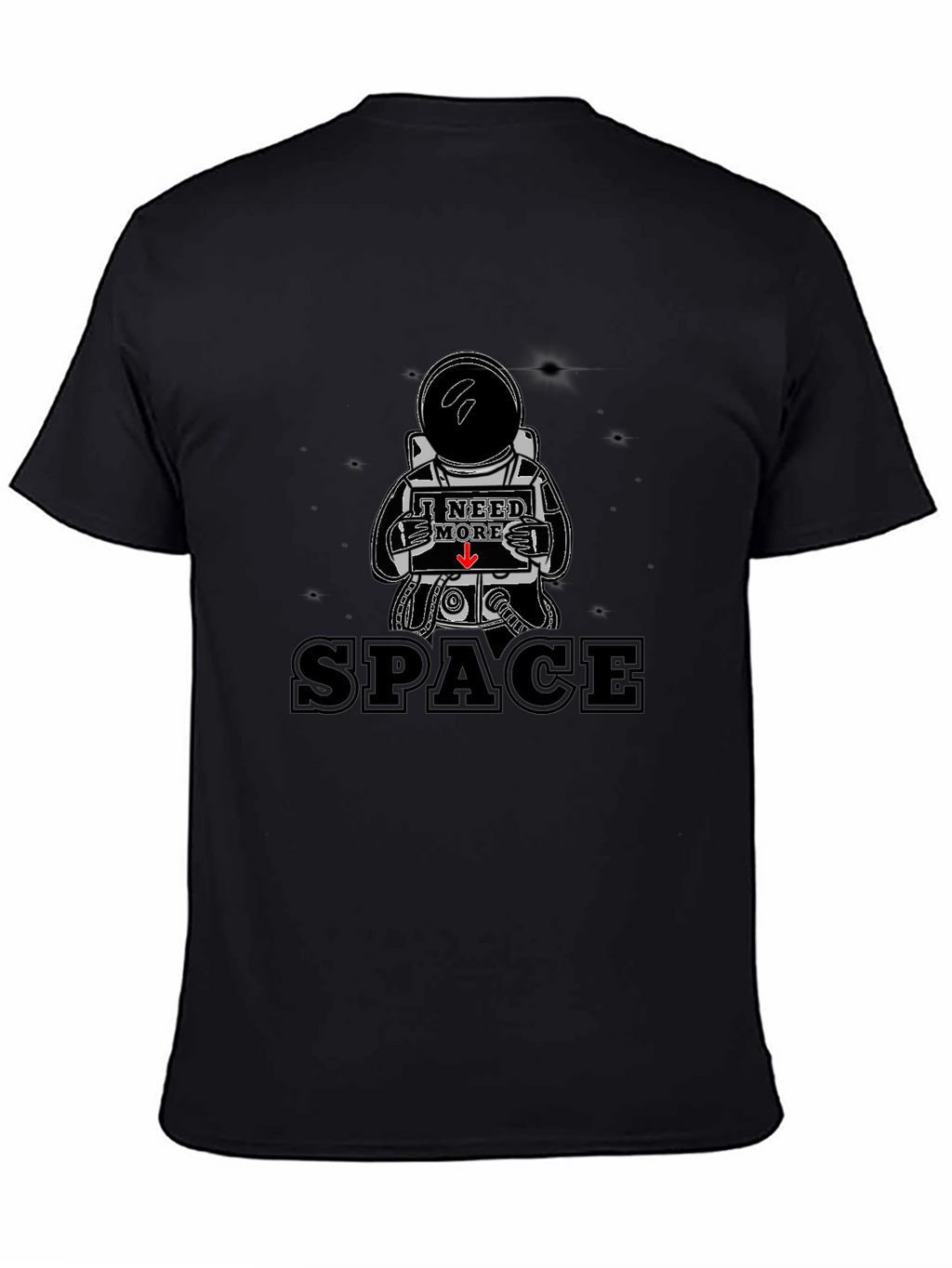 I Need More Space Black Graphic Tee