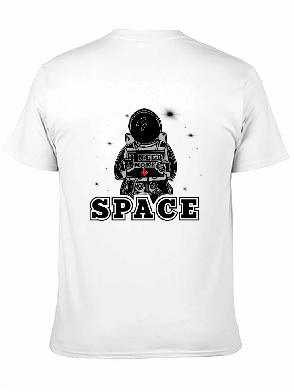 I Need More Space Black Graphic Tee