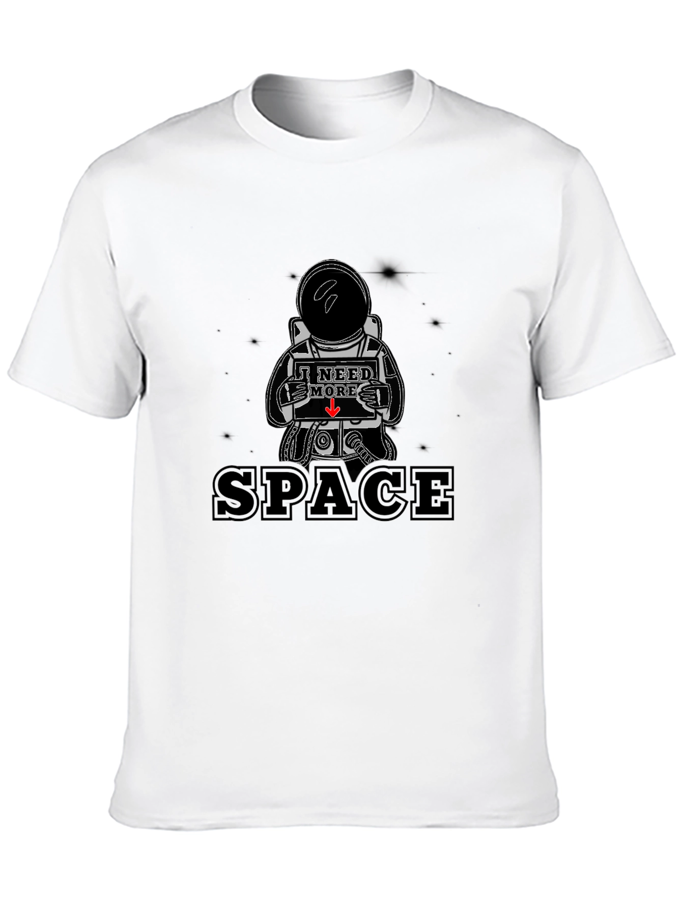I Need More Space Black Graphic Tee