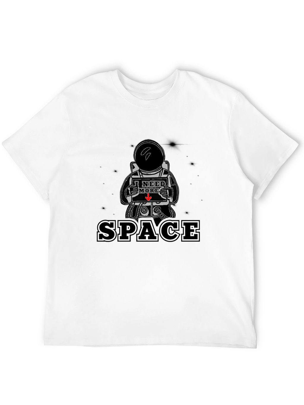 I Need More Space Black Graphic Tee