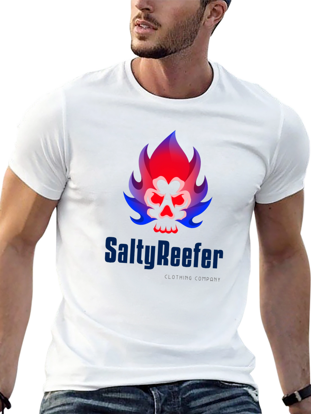 Salty Reefer Black Graphic Tee