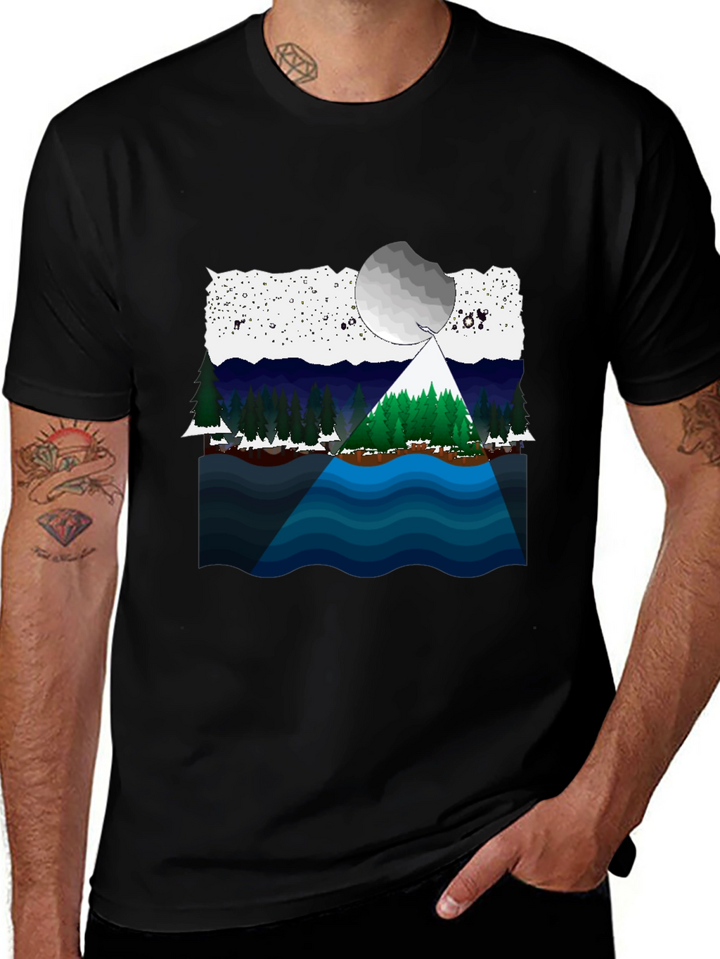 Scenic Landscape Graphic T-Shirt