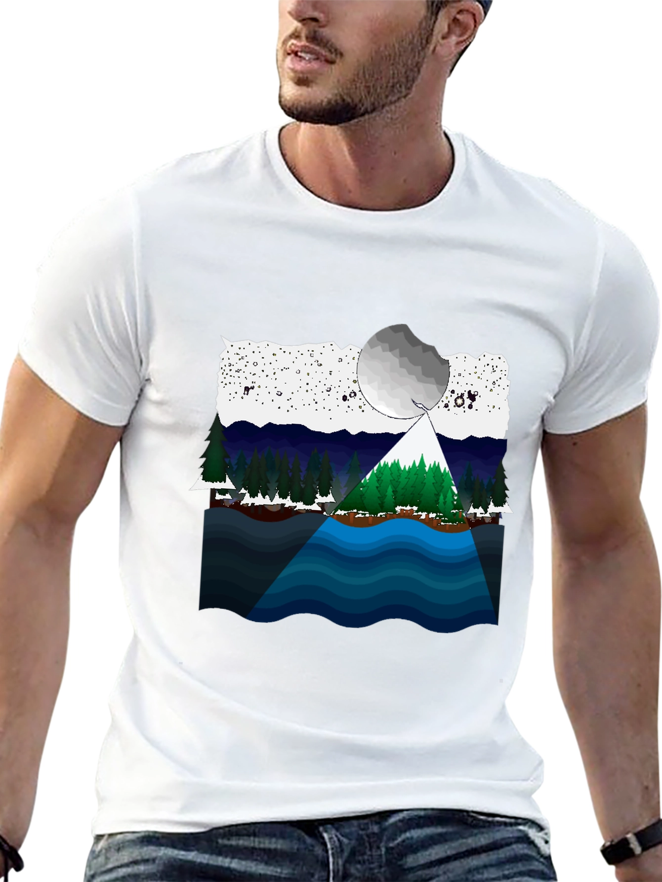 Scenic Landscape Graphic T-Shirt