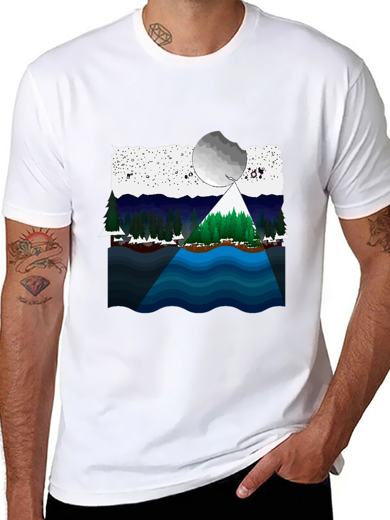 Scenic Landscape Graphic T-Shirt