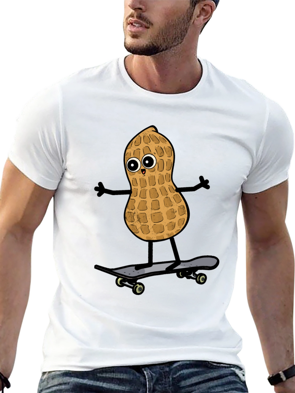 Peanut Skateboarder Graphic Tee - Black