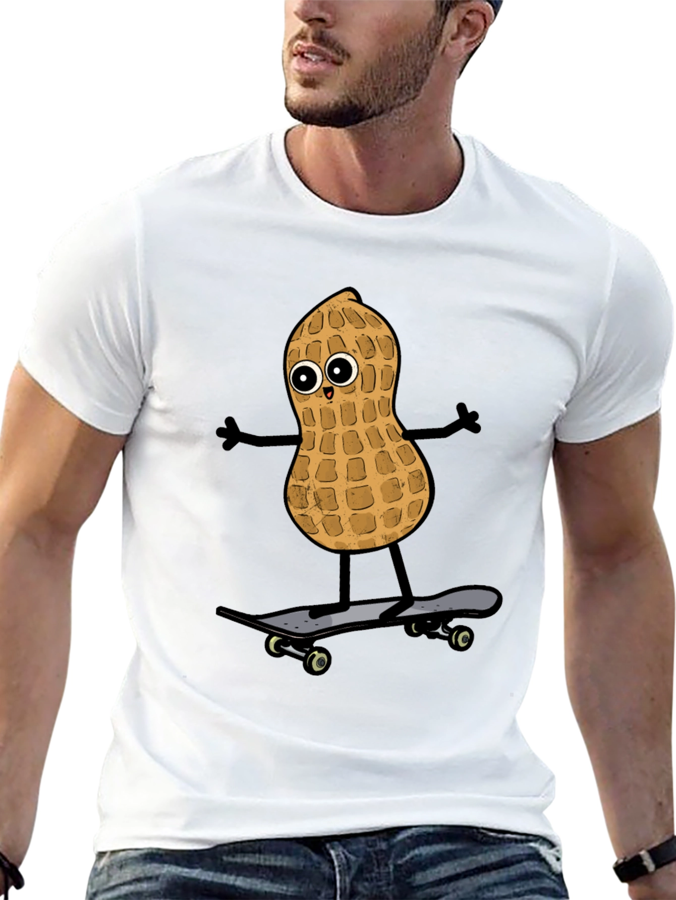 Peanut Skateboarder Graphic Tee - Black