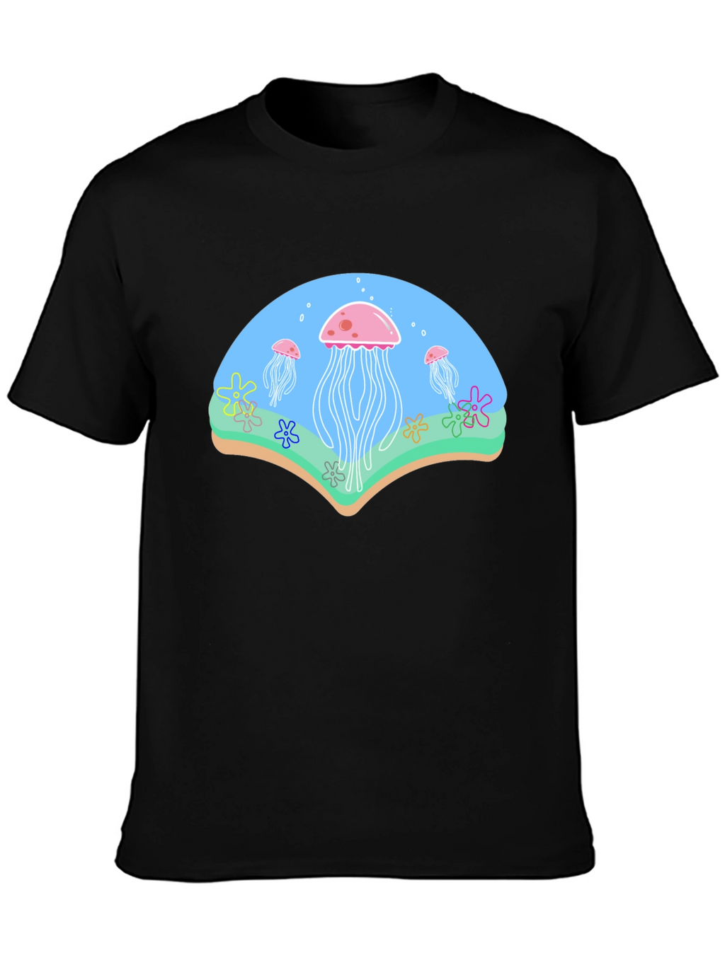 Jellyfish Graphic Black T-Shirt