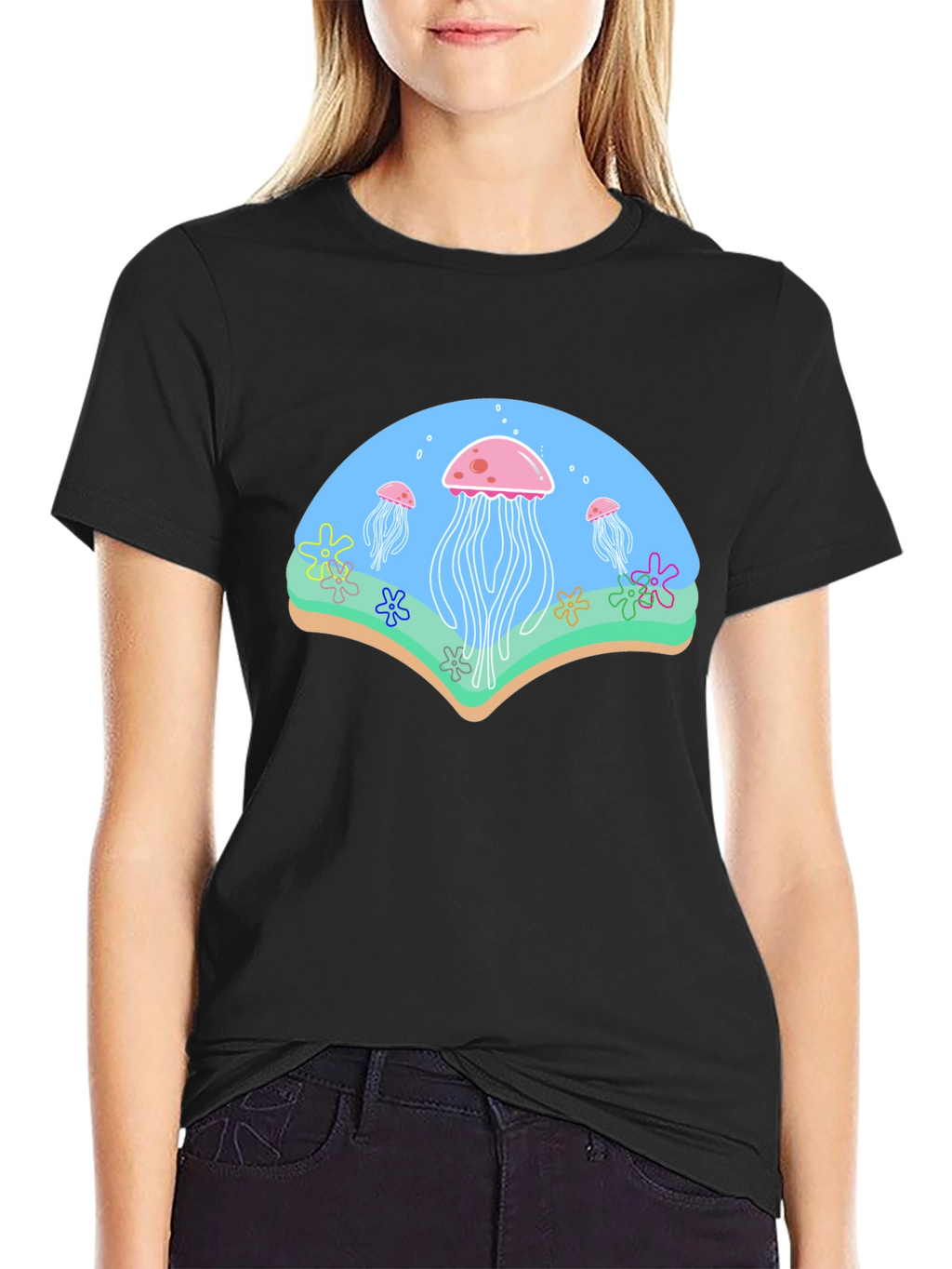 Jellyfish Graphic Black T-Shirt