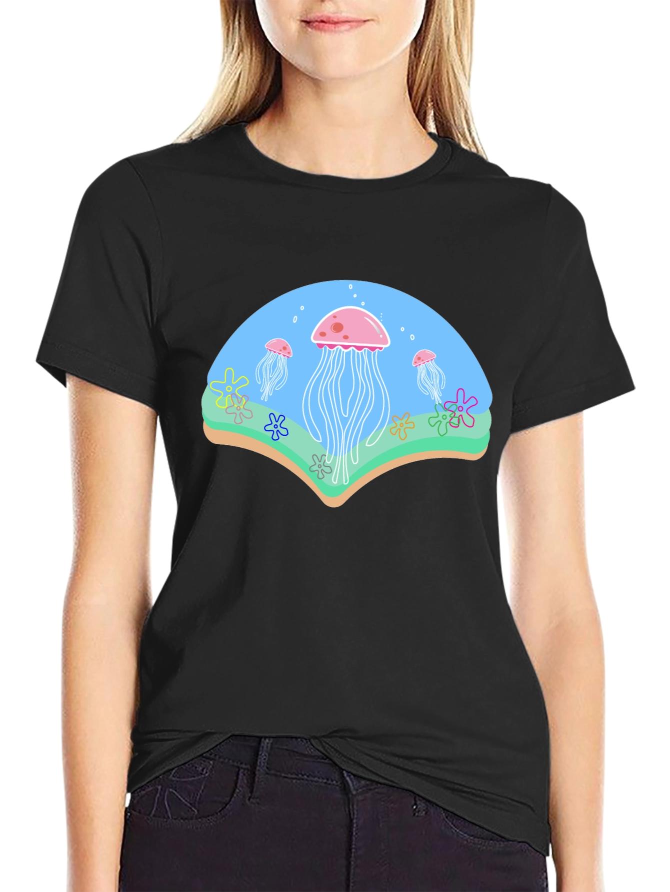 Jellyfish Graphic Black T-Shirt