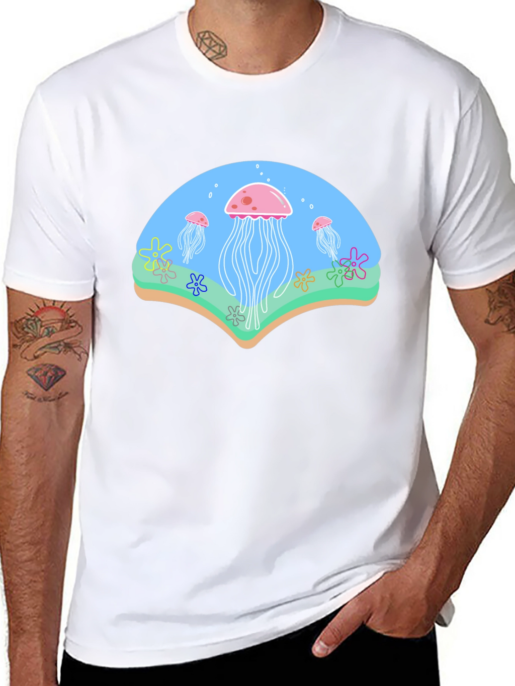 Jellyfish Graphic Black T-Shirt