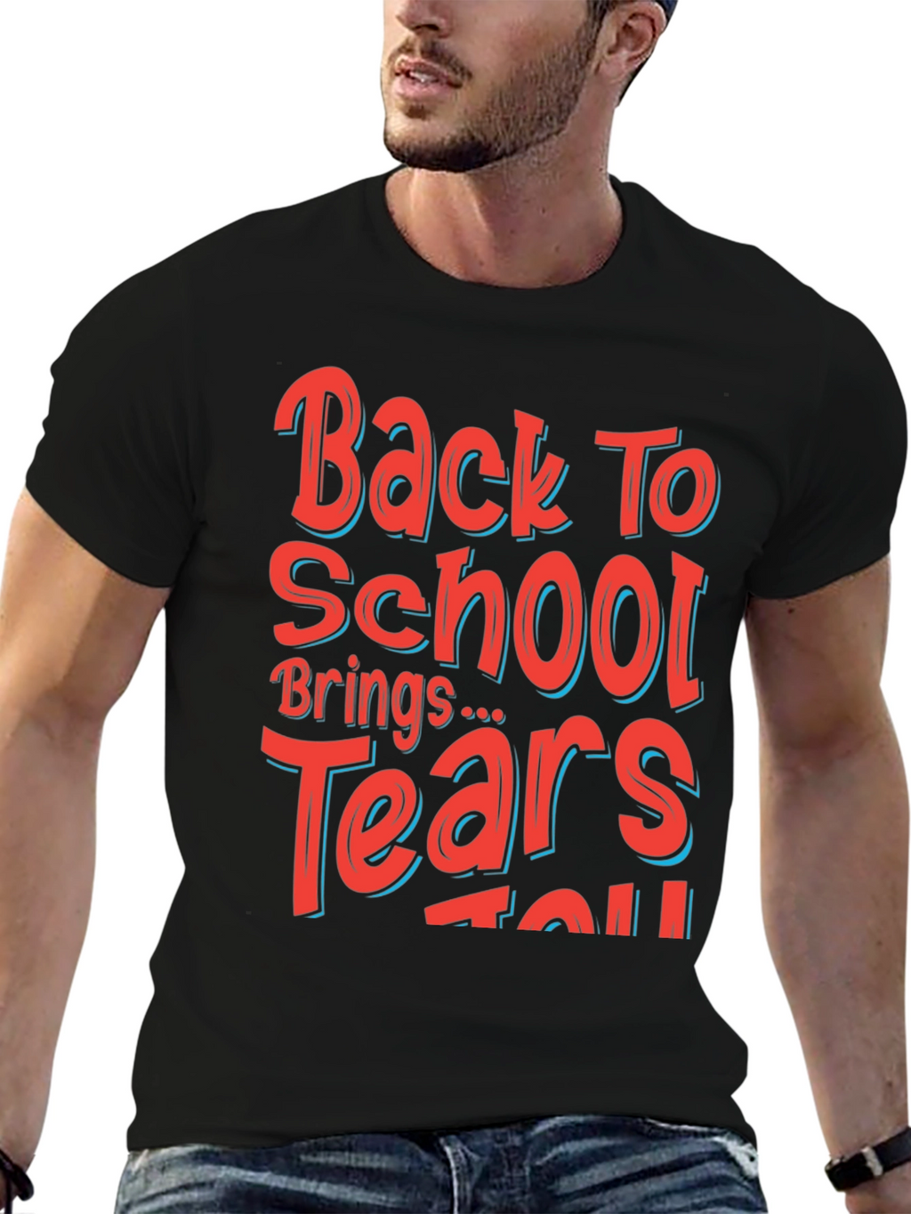 Back to School Graphic Tee - Mens Black T-Shirt