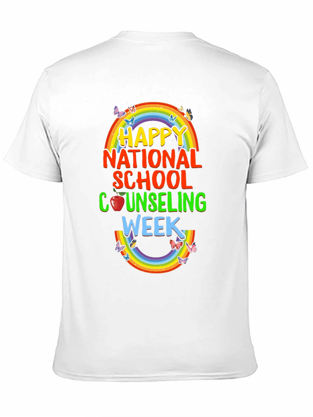 Happy National School Counseling Week Rainbow T-Shirt