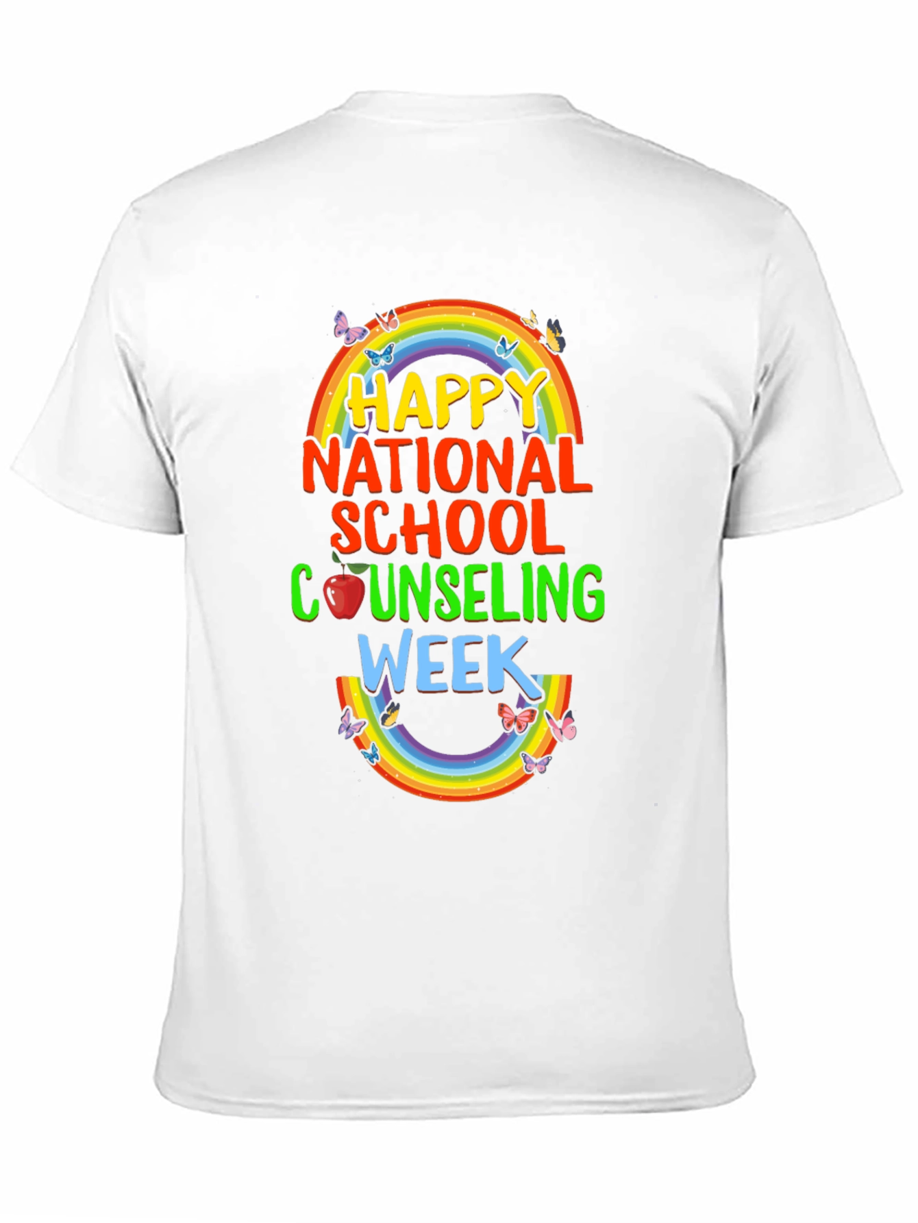 Happy National School Counseling Week Rainbow T-Shirt