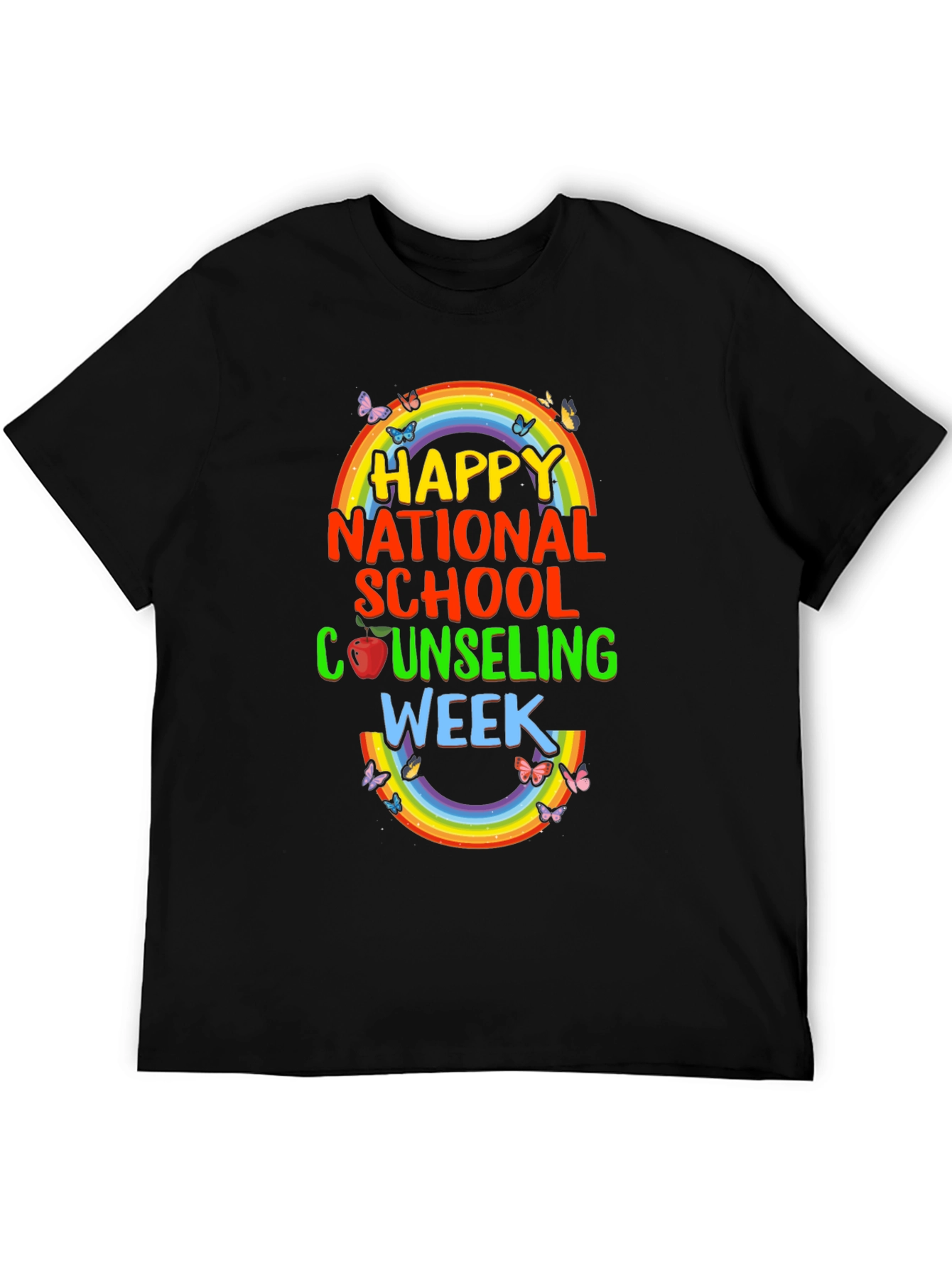 Happy National School Counseling Week Rainbow T-Shirt