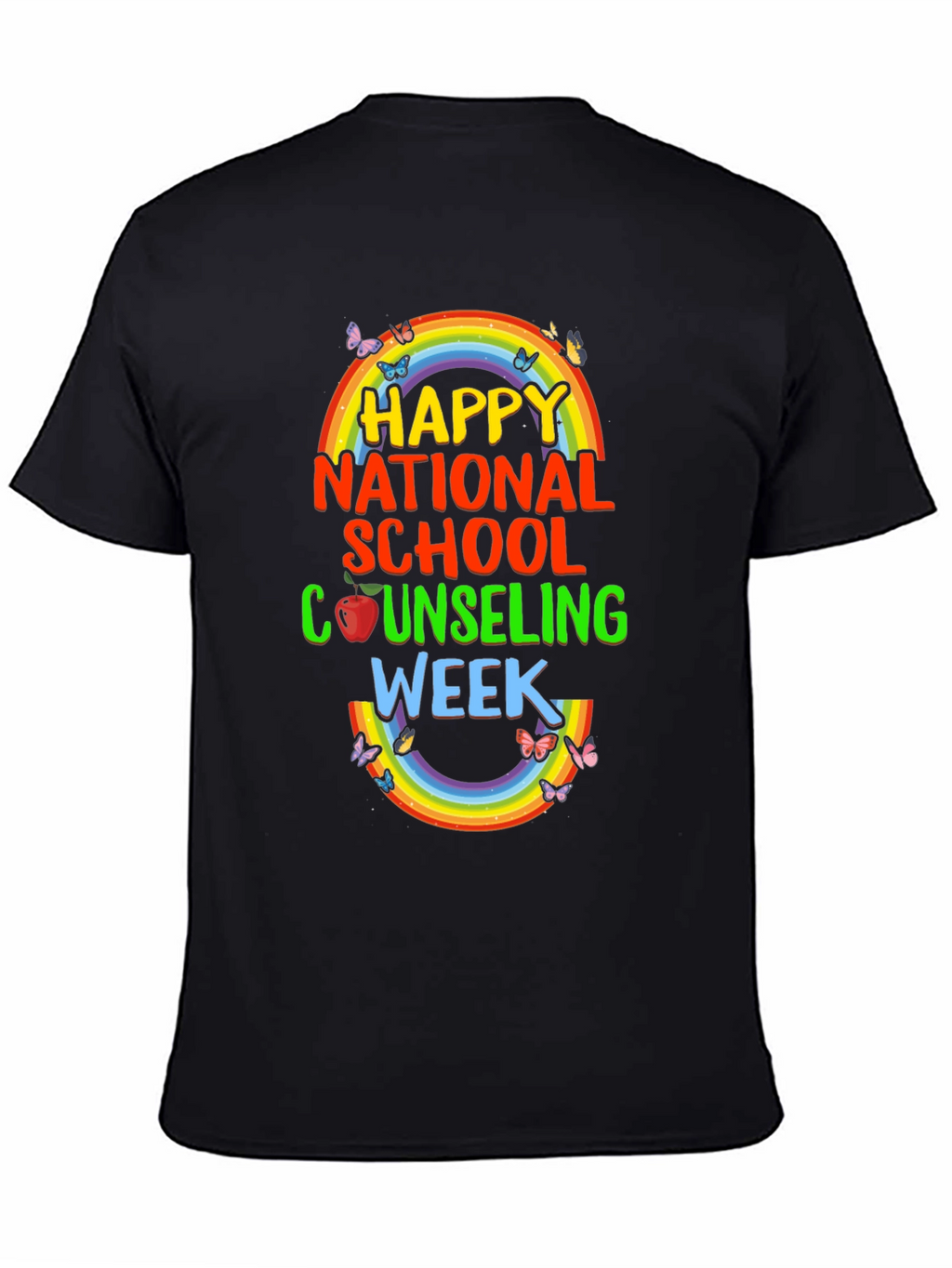 Happy National School Counseling Week Rainbow T-Shirt