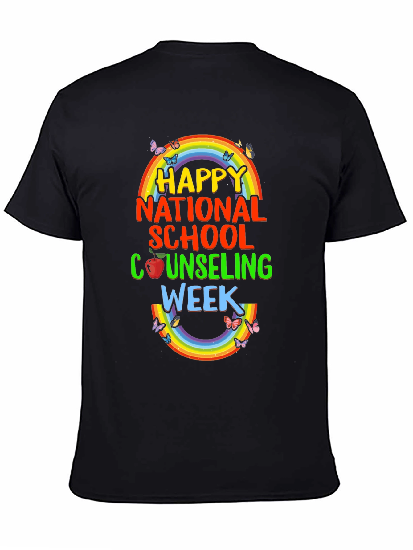 Happy National School Counseling Week Rainbow T-Shirt