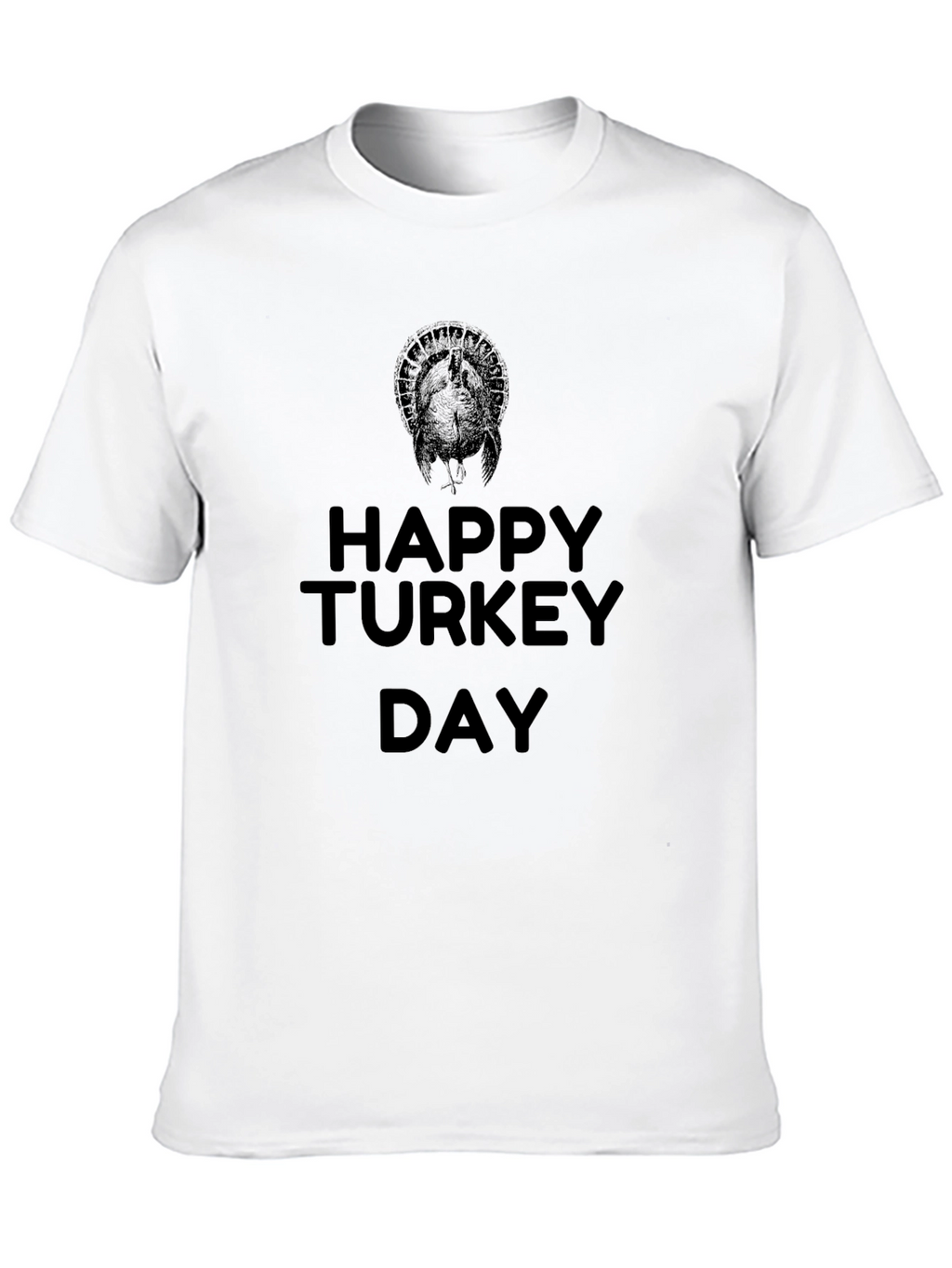 Happy Turkey Day Black Graphic Tee