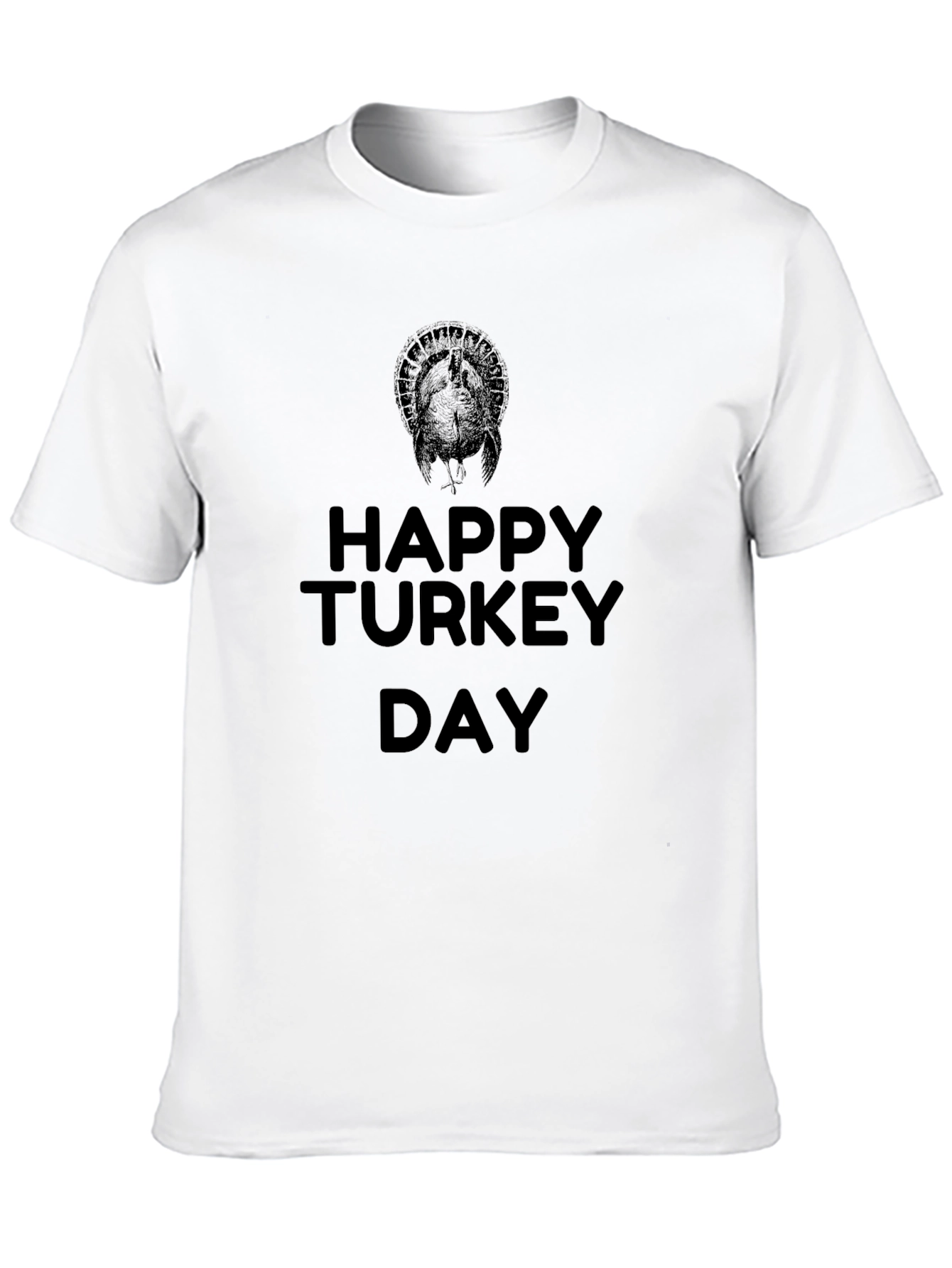 Happy Turkey Day Black Graphic Tee
