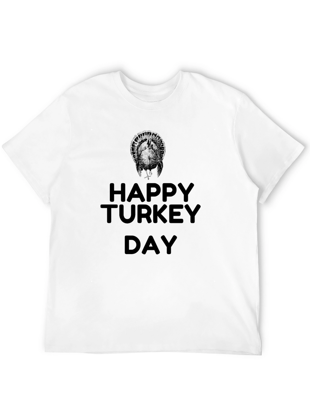 Happy Turkey Day Black Graphic Tee