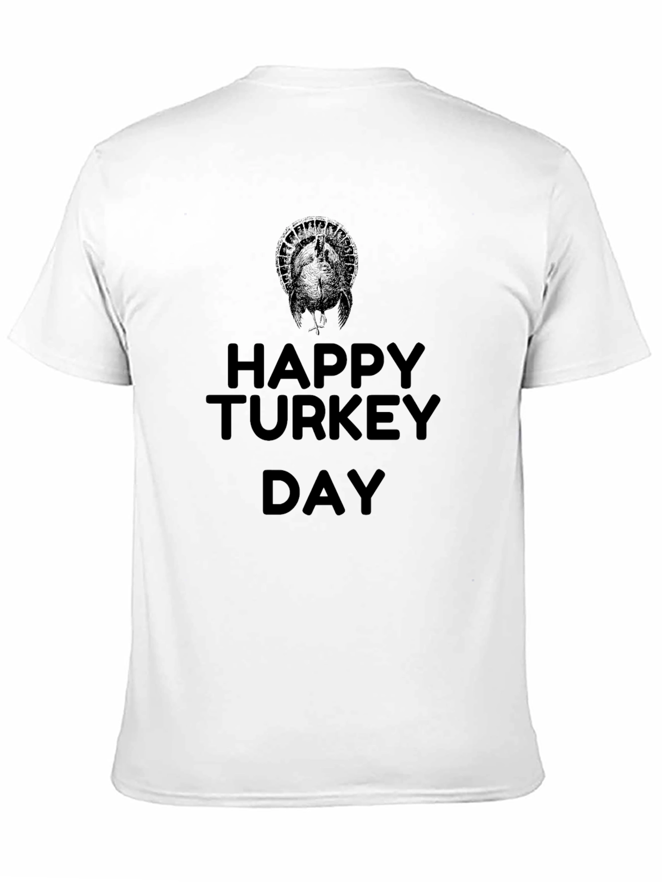 Happy Turkey Day Black Graphic Tee