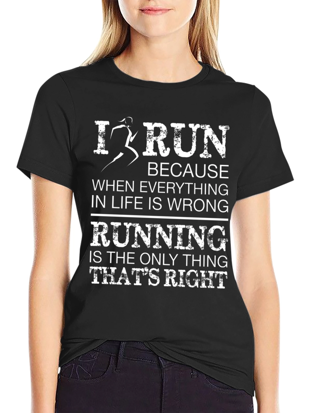 I Run Because Graphic T-Shirt