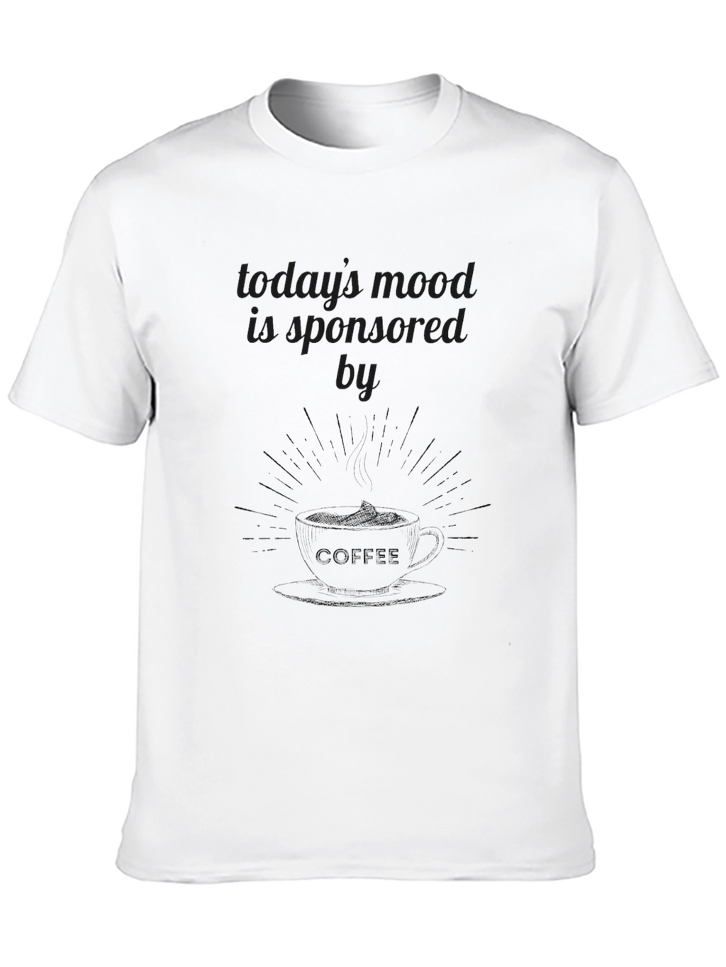 Todays Mood T-Shirt - Black Crew Neck Tee