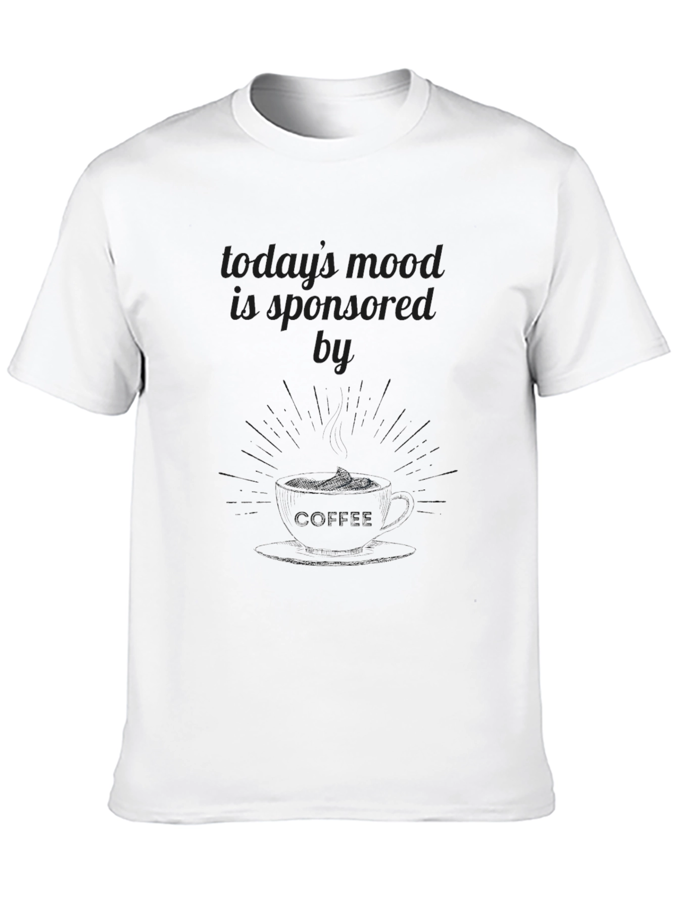 Todays Mood T-Shirt - Black Crew Neck Tee