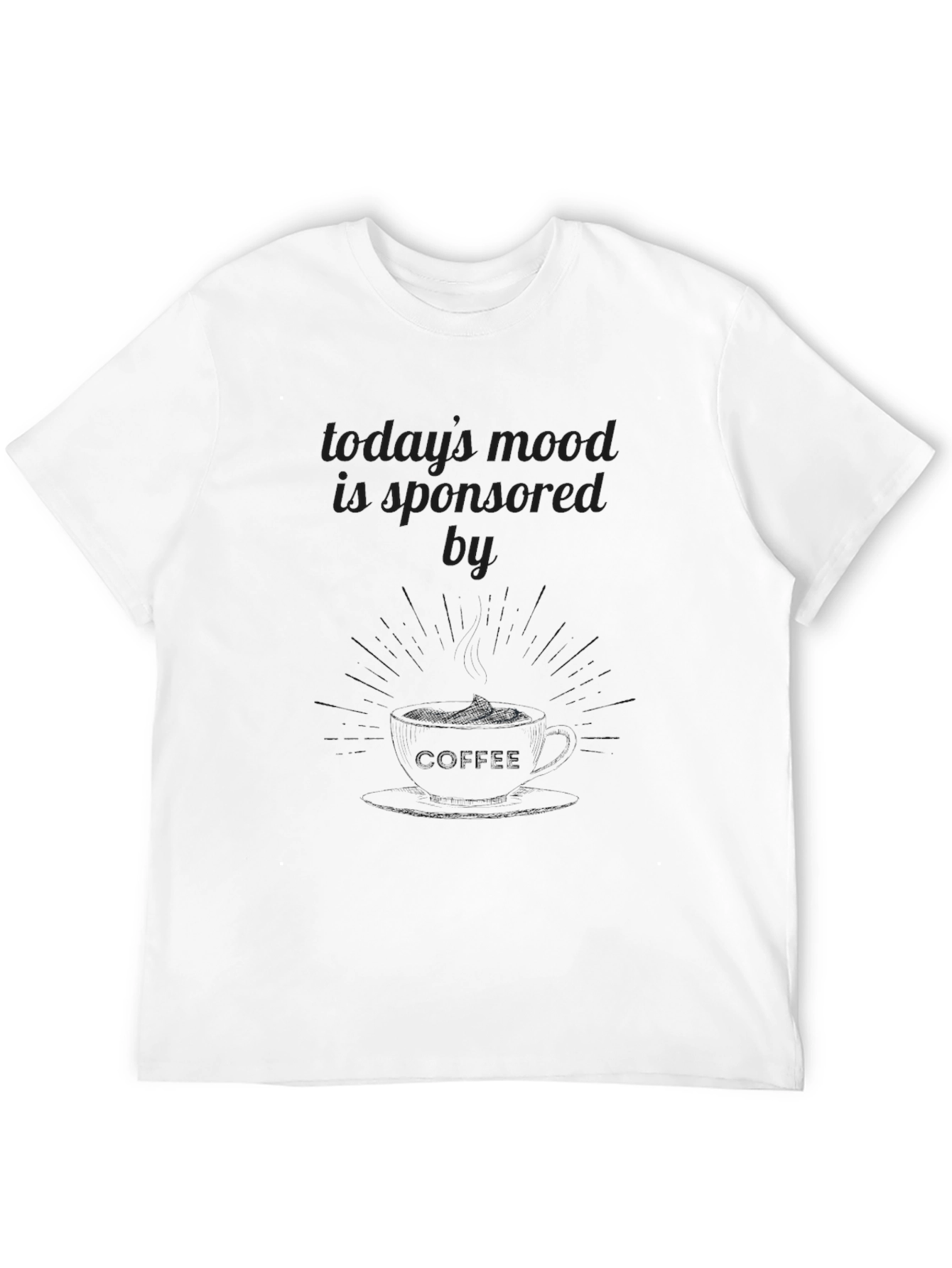 Todays Mood T-Shirt - Black Crew Neck Tee